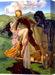 Pluto And Persephone Canvas Paintings - Rape Of Persephone by James Childs