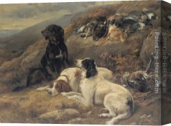 Hardy Canvas Paintings - Setters with the Morning's Bag by James Hardy Jnr