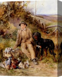 Hardy Canvas Paintings - The Keeper's Boy by James Hardy Jnr