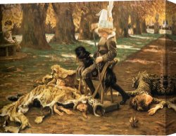 Jacques Canvas Paintings - A Little Nimrod by James Jacques Joseph Tissot