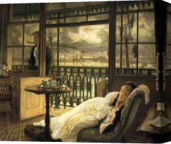 Storm Canvas Paintings - A Passing Storm by James Jacques Joseph Tissot