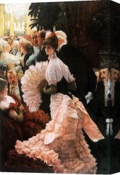 Lady Canvas Paintings - The Political Lady by James Jacques Joseph Tissot