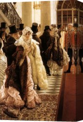 Jacques Canvas Paintings - The Woman of Fashion by James Jacques Joseph Tissot