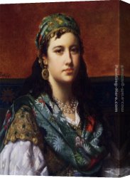 Jan Miense Molenaer Canvas Paintings - An Oriental Beauty by Jan Frederik Pieter Portielje