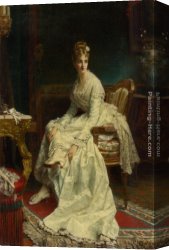 Preparing for The Costume Ball Canvas Paintings - Before the Ball by Jan Frederik Pieter Portielje