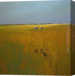 Jan Miense Molenaer Canvas Paintings - koeien in de wei by Jan Groenhart