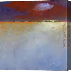 Night Canvas Paintings - Night is falling by Jan Groenhart