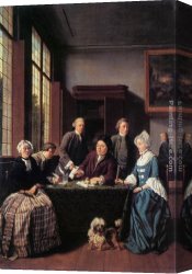 Marriage Canvas Paintings - The Marriage Contract by Jan Jozef Horemans II