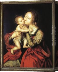 Virgin And Child Canvas Paintings - Holy Virgin and Child by Jan Massys