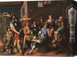 Molenaer Canvas Paintings - The Denying of Peter by Jan Miense Molenaer