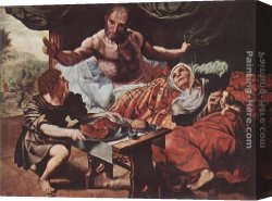Blessing Canvas Paintings - Isaac Blessing Jacob by Jan Sanders van Hemessen