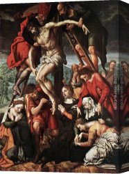 Descent From The Cross Canvas Paintings - The Descent from the Cross by Jan Sanders van Hemessen