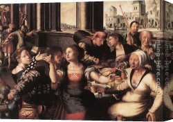 Jan Miense Molenaer Canvas Paintings - The Prodigal Son by Jan Sanders van Hemessen