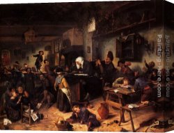 Jan Miense Molenaer Canvas Paintings - A School For Boys And Girls by Jan Steen