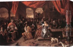 Jan Miense Molenaer Canvas Paintings - Samson and Delilah by Jan Steen