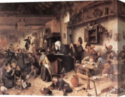 Jan Miense Molenaer Canvas Paintings - The Village School by Jan Steen
