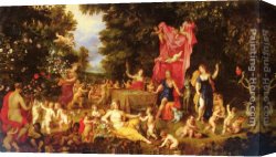 Elder Canvas Paintings - An Allegory Of The Five Senses by Jan the elder Brueghel