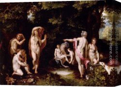 Diana And Acteon Canvas Paintings - Diana And Actaeon by Jan the elder Brueghel