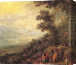 Gypsies Canvas Paintings - Gathering of Gypsies in the Wood by Jan the elder Brueghel
