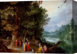 Wilderness Canvas Paintings - Saint John Preaching In The Wilderness by Jan the elder Brueghel