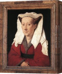 Portrait of Margareta Van Oostenrijk Canvas Paintings - Portrait of Margareta van Eyck by Jan van Eyck