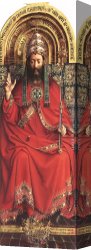 God Speed Canvas Paintings - The Ghent Altarpiece God Almighty by Jan van Eyck