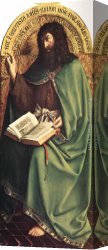 St Wolfgang Altarpiece Resurrection of Lazar Canvas Paintings - The Ghent Altarpiece St John the Baptist by Jan van Eyck