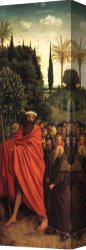 (holy Canvas Paintings - The Ghent Altarpiece The Holy Pilgrims by Jan van Eyck