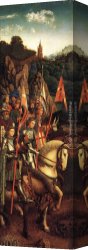 A Rank Soldier of The 7th Hussar Regiment Canvas Paintings - The Ghent Altarpiece The Soldiers of Christ by Jan van Eyck