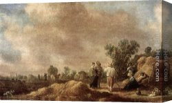 Haymaking Canvas Paintings - Haymaking by Jan van Goyen