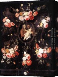 Holy Family Canvas Paintings - Holy Family by Jan van Kessel