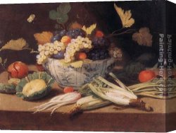 Vegetables Canvas Paintings - Still-life with Vegetables by Jan van Kessel