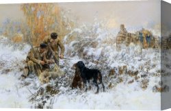 Julius Canvas Paintings - Tying up the game by Jaroslav Fr. Julius Vesin