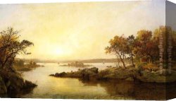Jasper Canvas Paintings - Afternoon at Greenwood Lake by Jasper Francis Cropsey