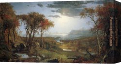 Sunny Morning on The Hudson River Canvas Paintings - Autnmn on the Hudson River by Jasper Francis Cropsey