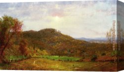 An Autumn Landscape with Cows Near a Stream Canvas Paintings - Autumn Landscape I by Jasper Francis Cropsey