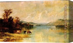 Distant Thoughts Canvas Paintings - Distant Foothills by Jasper Francis Cropsey