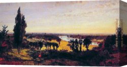 Jasper Canvas Paintings - Richmond Hill and the Thames, London by Jasper Francis Cropsey