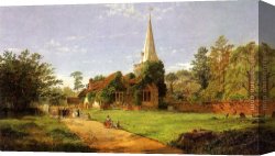 Jasper Canvas Paintings - William Penn's Wedding by Jasper Francis Cropsey