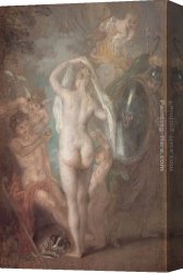 Watteau Canvas Paintings - Le Jugement de Paris by Jean-Antoine Watteau
