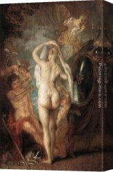 Jean-jules-antoine Canvas Paintings - The Judgement of Paris by Jean-Antoine Watteau