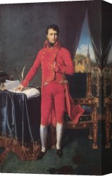 Bonaparte Canvas Paintings - Bonaparte as First Consul by Jean Auguste Dominique Ingres
