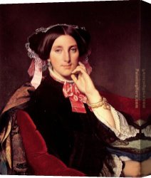 Ingres Canvas Paintings - Madame Henri Gonse by Jean Auguste Dominique Ingres