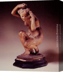 Flores Canvas Paintings - Flore Accroupie by Jean-Baptiste Carpeaux