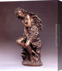 Carpeaux Canvas Paintings - Peasant Girl by Jean-Baptiste Carpeaux