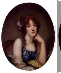 The Daughters of Judah in Babylon Canvas Paintings - Portrait Of A Young Woman, Said To Be The Artist's Daughter by Jean Baptiste Greuze