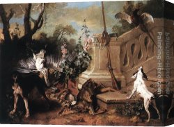Dead Canvas Paintings - Dead Roe by Jean-Baptiste Oudry