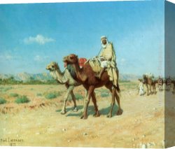 Desert, Canvas Paintings - In the Desert by Jean Baptiste Paul Lazerges