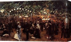 Beraud Canvas Paintings - Le Bal Mabile by Jean Beraud