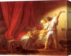 Jean-honore Fragonard Canvas Paintings - The Bolt by Jean Fragonard